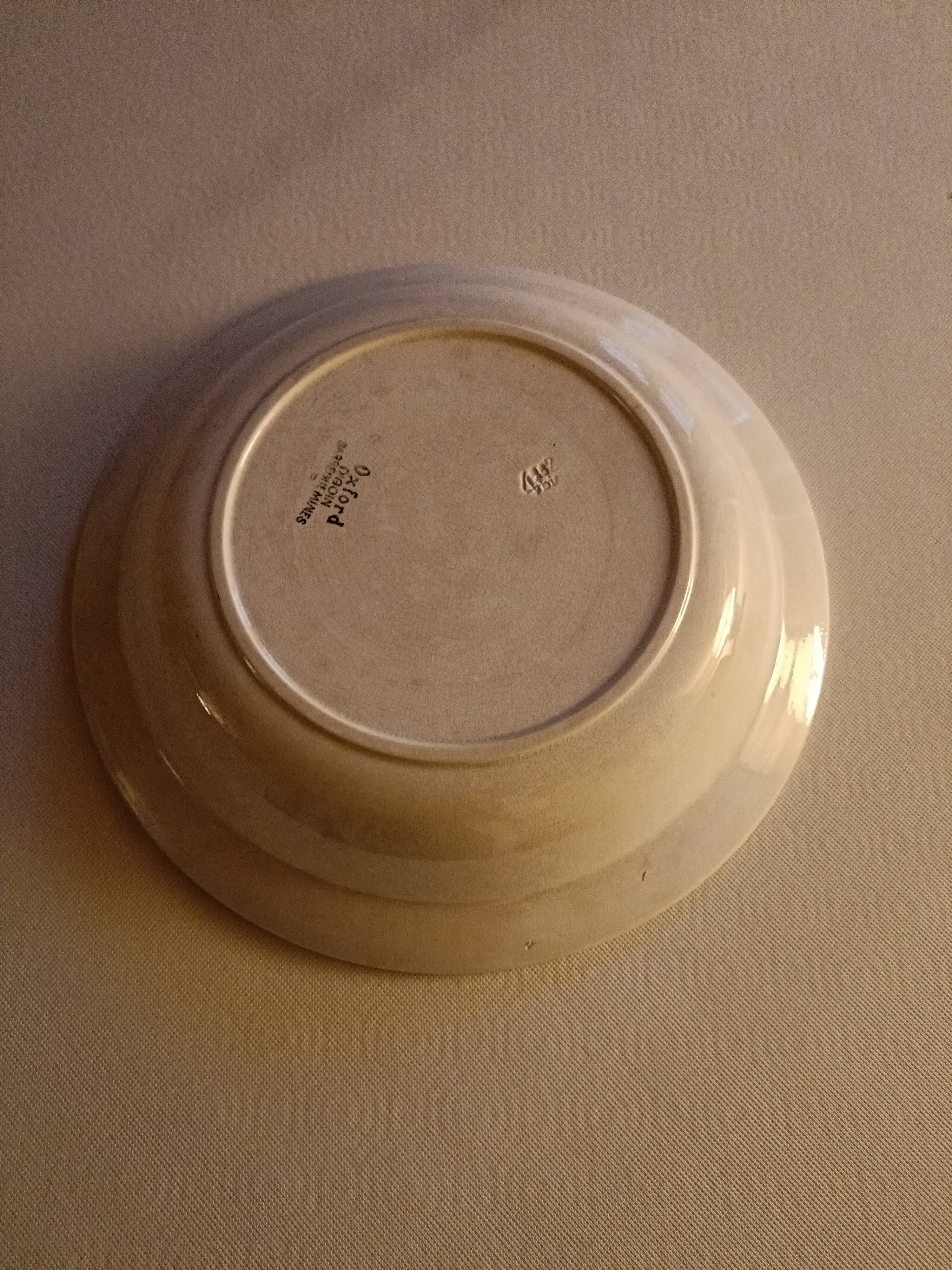 Digoin Art Deco Oxford-style deep dish