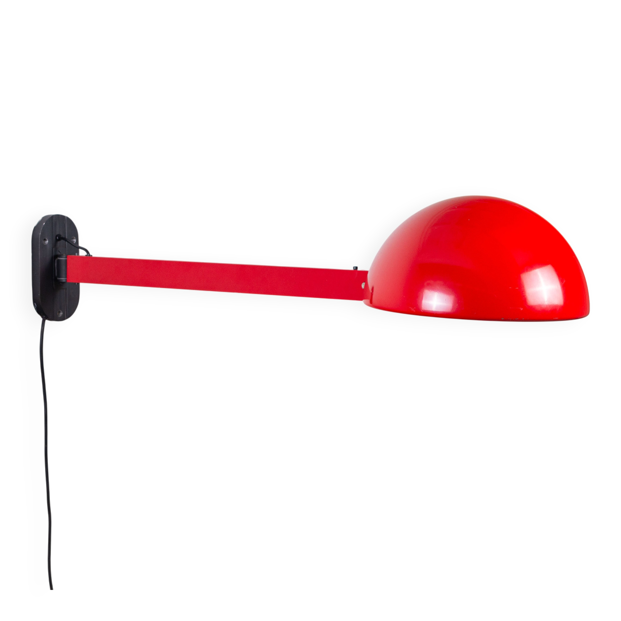 Lampe murale extensible post-moderne en métal rouge