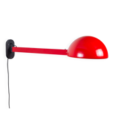 Post-Modern extendable wall lamp in red metal