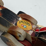 Dog to pull snoopy, file price toys, old wood toy