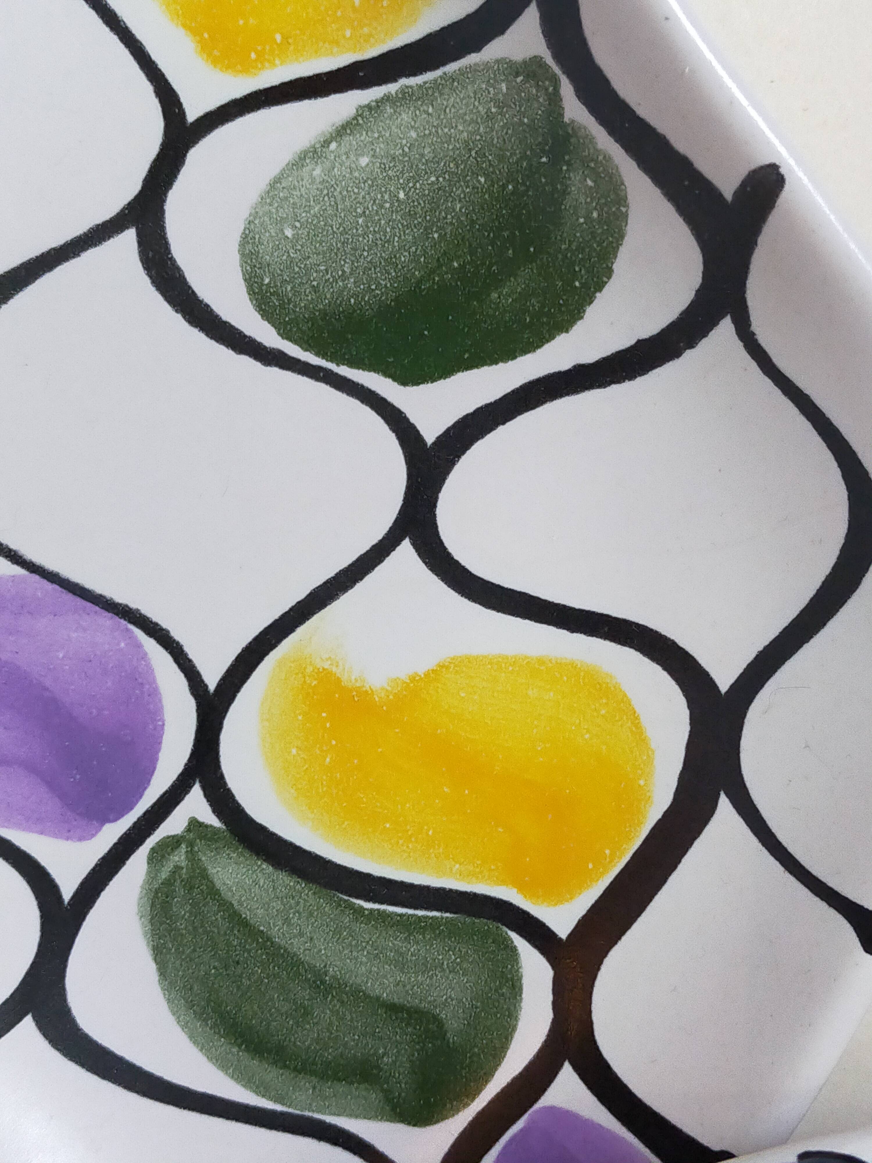 Three vintage free-form ceramic ravine dishes from the 1950s