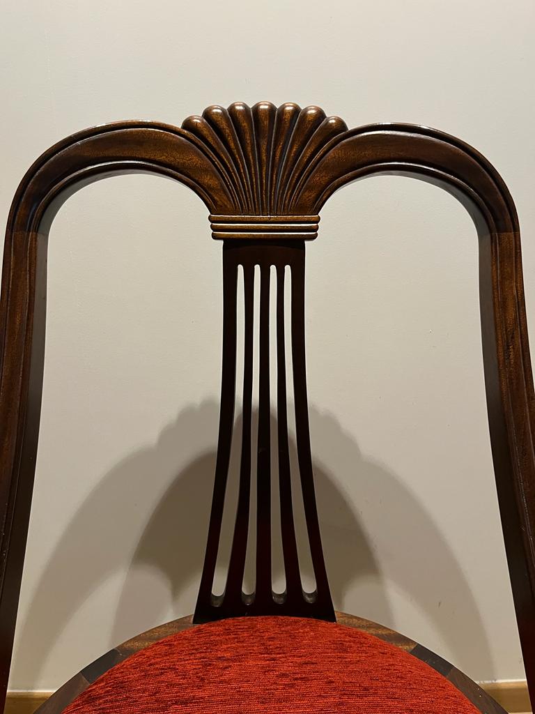 Red Directoire chairs