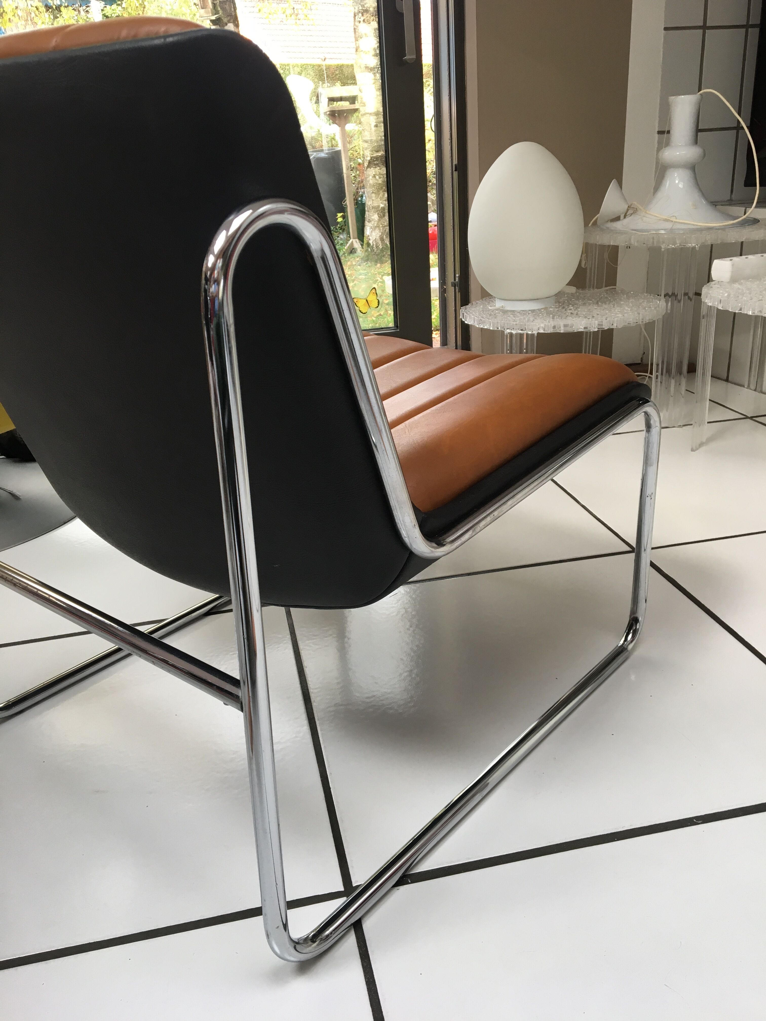 Vintage armchair heater from the 60s