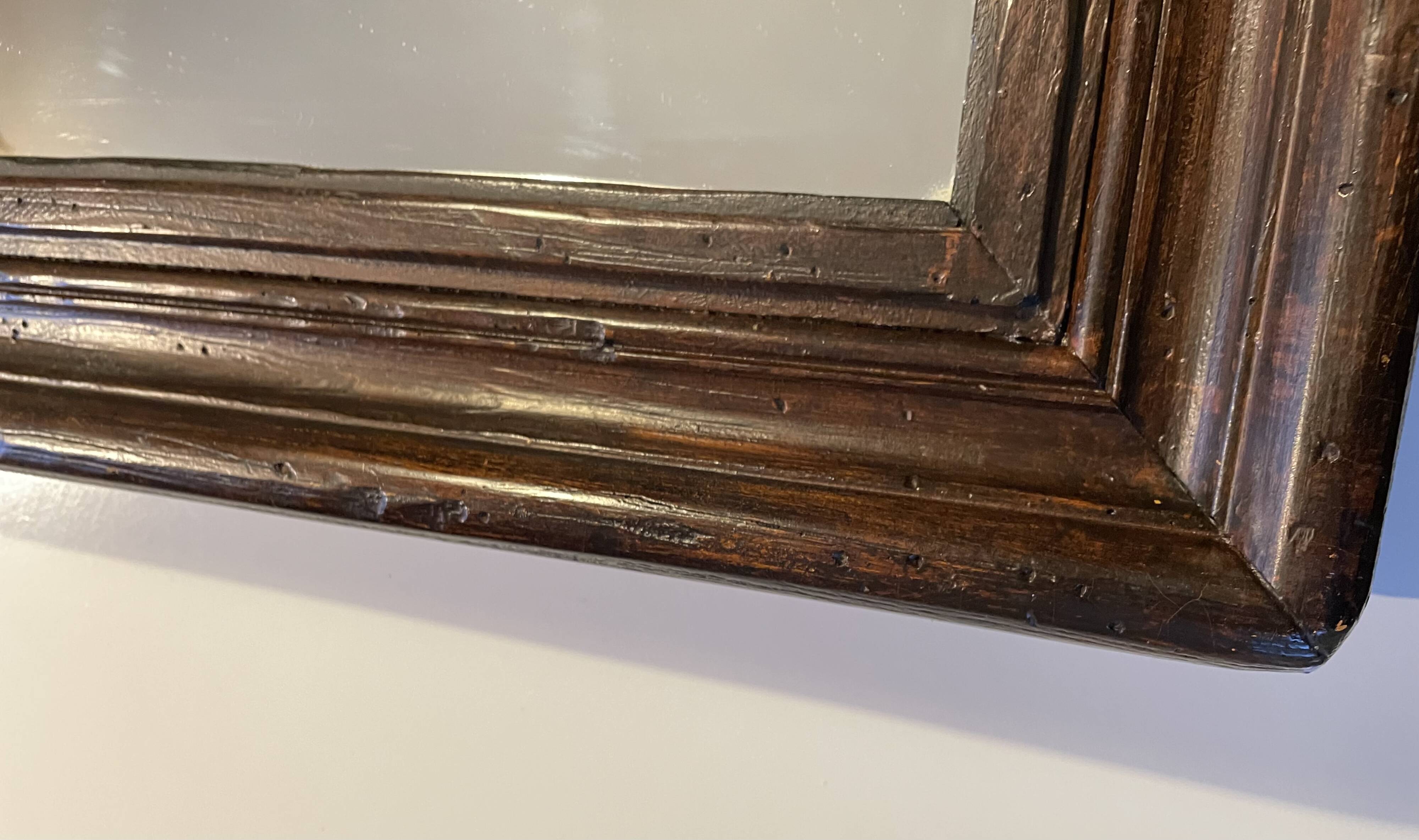 Miroir ancien en bois massif style Huguenot