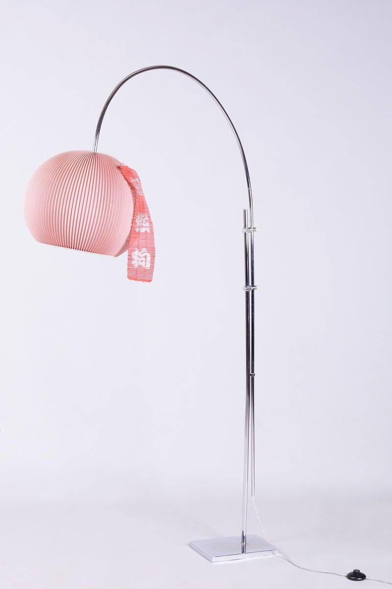 Mid-Century Modern Floor Lamp in Chrome-Plated Steel, Czech, 1960s