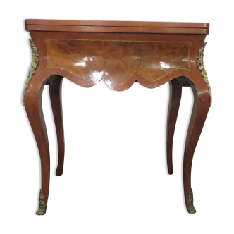 Table à jeux marqueté Louis XV