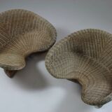 Pair of rattan lotus armchairs, 1970s