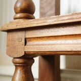 Raw solid wood shelf with 3 grooved levels