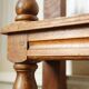 Raw solid wood shelf with 3 grooved levels
