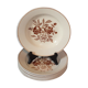 8 vintage hollow plates - Brown Roses