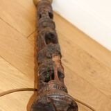 Large African art tower lamp base unique piece