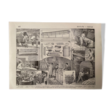Lithograph engraving on the bakery of 1897
