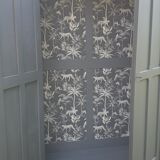 Black parisian wardrobe made of solid wood