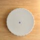 Vintage pie dish – Floral decoration with roses and blue polka dots – Ceramic Fr