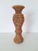 Carved solid wood vase