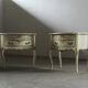 Vintage pair of 20th century Venetian Baroque style nightstands in painted wood