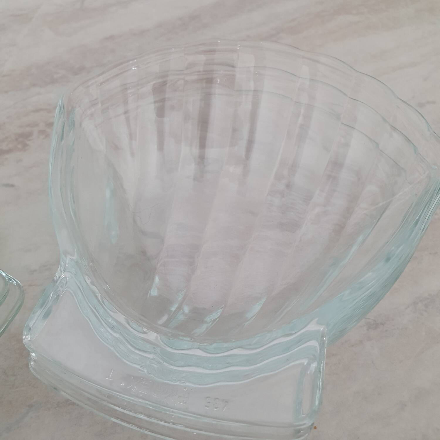 Glass scallop bowls