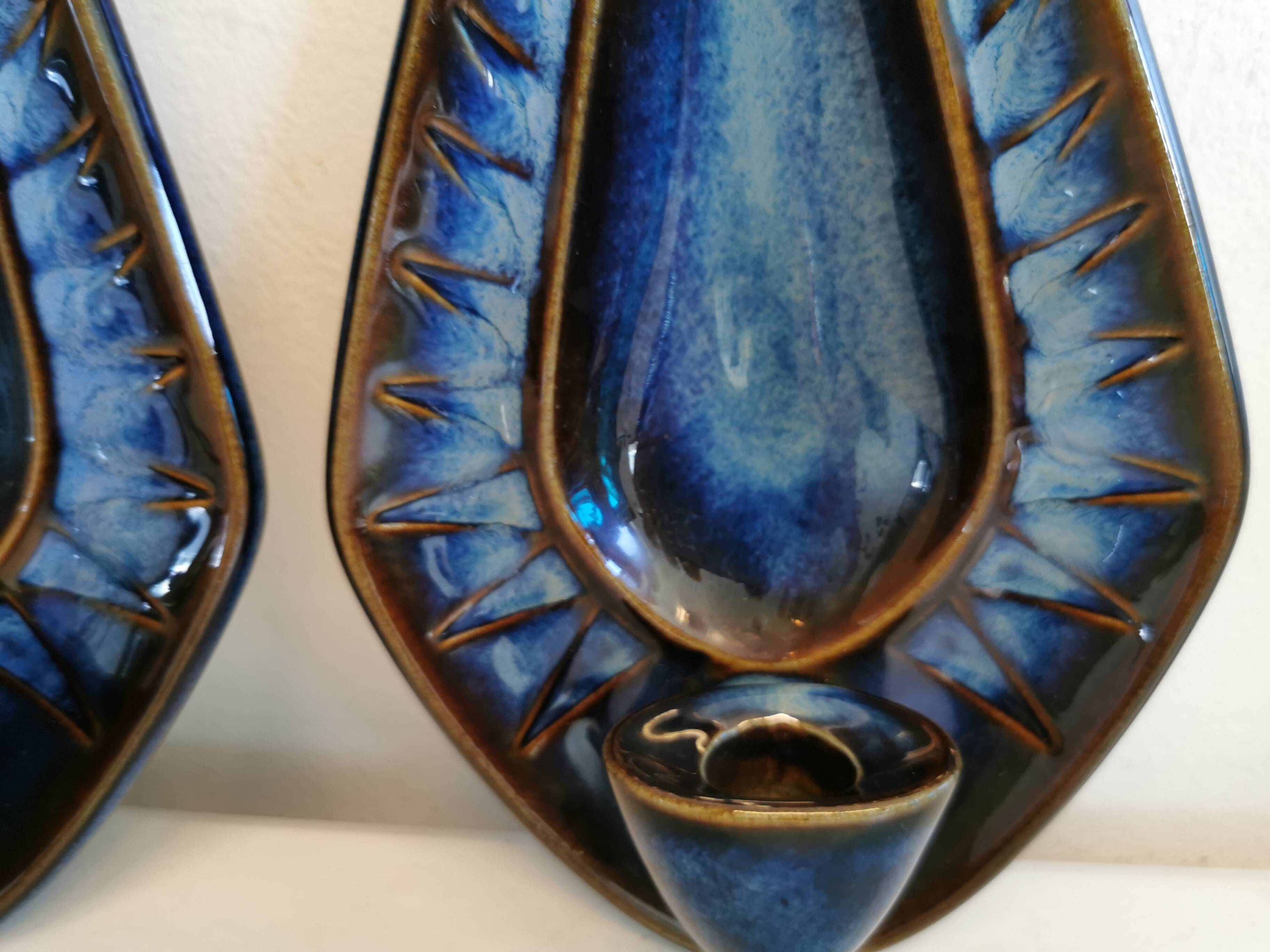 Bougeoirs muraux en céramique Søholm dans des couleurs/nuances bleues