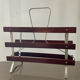 Porte revues vintage en bois et aluminium