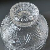 Molded crystal candy cup/dish/boho chic. art deco. starry/cross/leafy patterns, petals