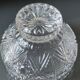 Molded crystal candy cup/dish/boho chic. art deco. starry/cross/leafy patterns, petals