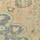 5x7 Peach Teal Green Distressed Turkish Rug, 158x227Cm SK 23057