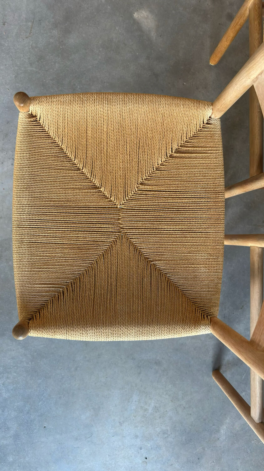 Set of 6 vintage papercord chairs Kurt Ostervig