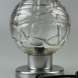 60s 70s table lamp bedside lamp chrome Doria glass space age design