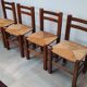 Lot de 4 chaises paillées