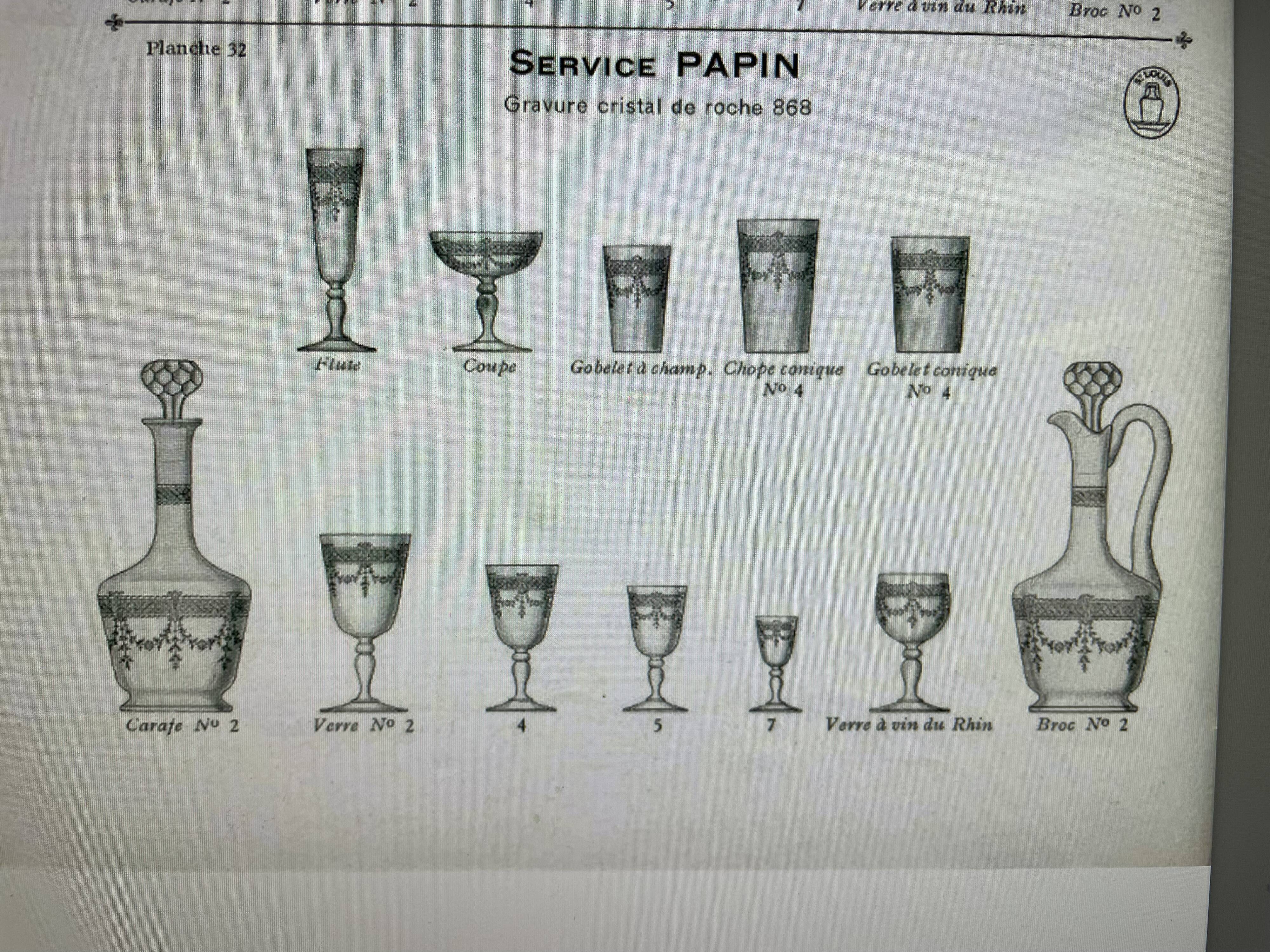 Carafe Saint Louis Service Papin