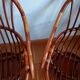 Paire de fauteuils pivotants en rotin 1970