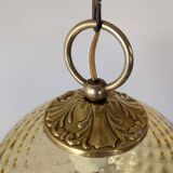 Amber glass pendant light