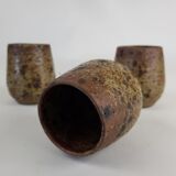 3 Pyrite stoneware cups