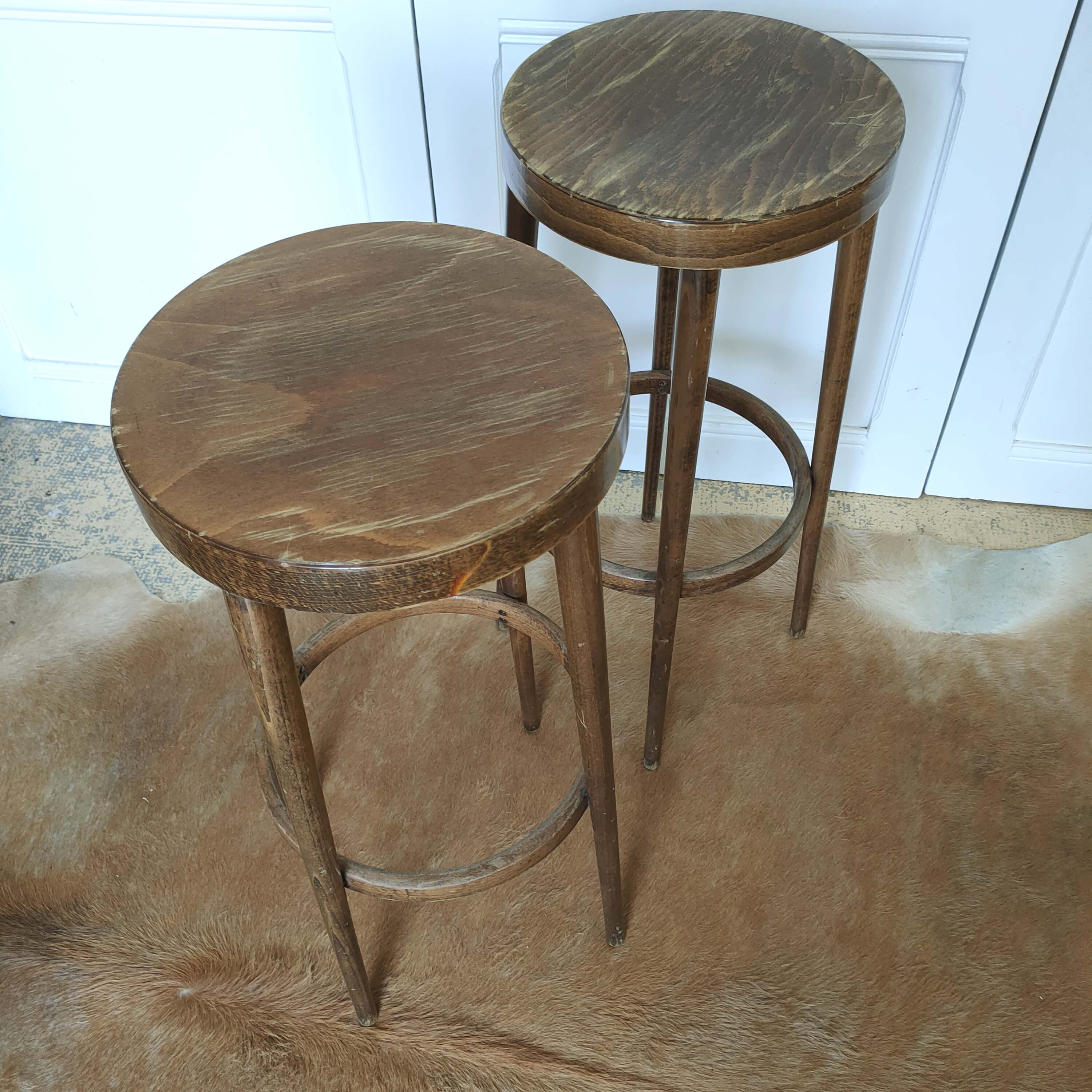 Pair of Wooden Bar Stool