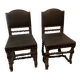 Paire de chaises de style Louis XIII en chêne