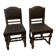 Paire de chaises de style Louis XIII en chêne