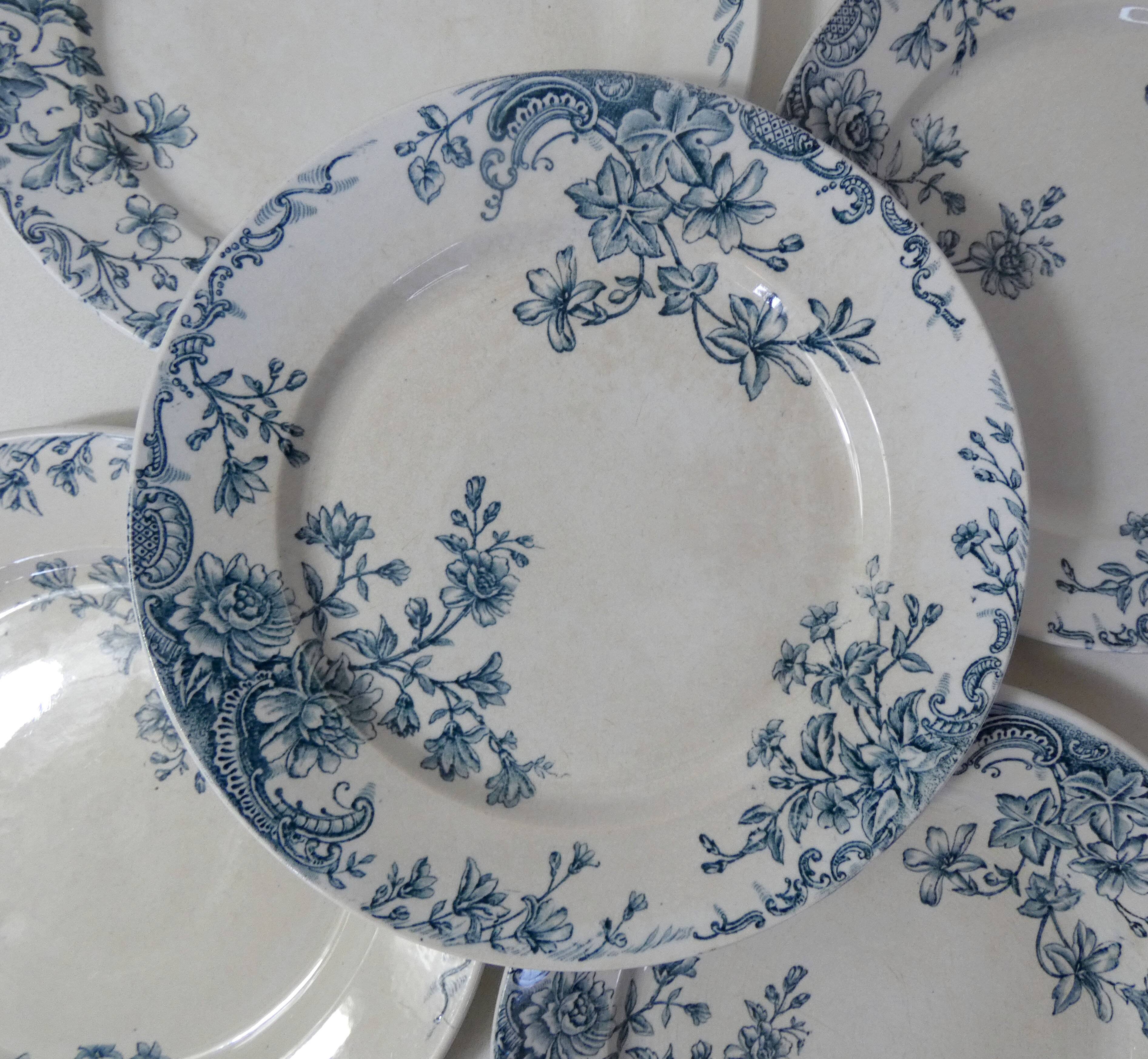 Iron earth 6 flat flower plates althaea