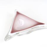 Murano empty pocket ashtray in white and pink glass, 1970s