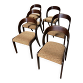 Ensemble de 6 chaises « Gondole » Baumann années 60