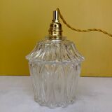 Vintage tulip walking lamp in transparent and frosted glass