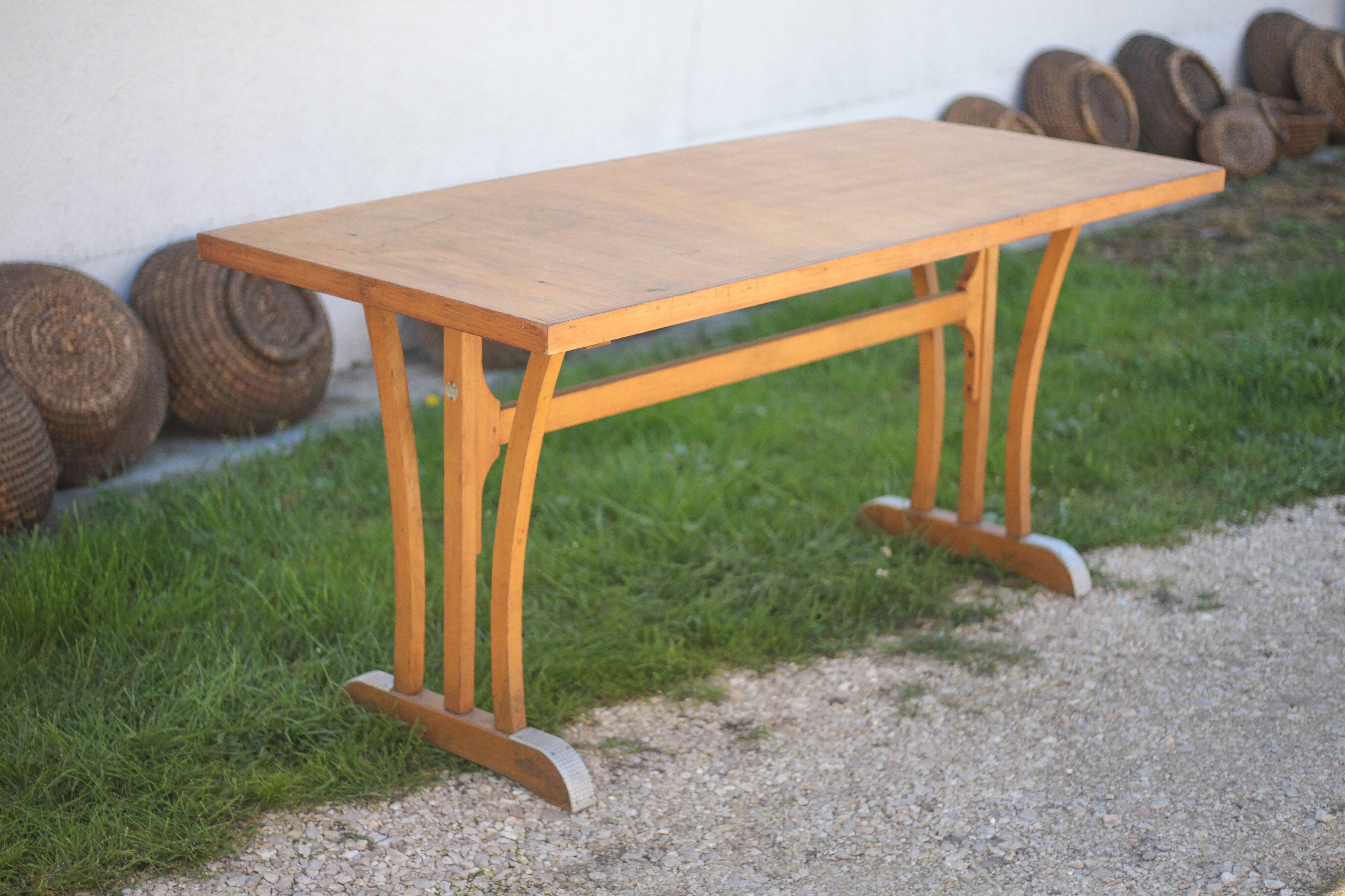 Table bois vintage, table bistrot Maison Guillaume a Bourges, table d'appoi