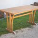 Table bois vintage, table bistrot Maison Guillaume a Bourges, table d'appoi