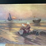 Tableau ancien bord de mer