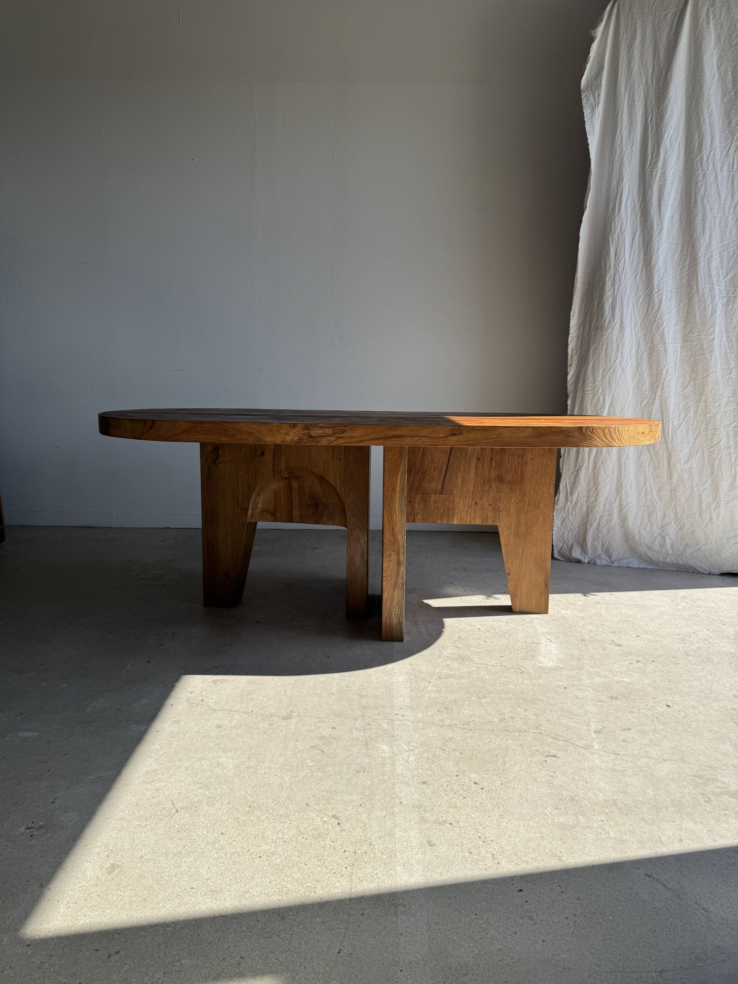 Immense solid teak table 2.10m x 1m