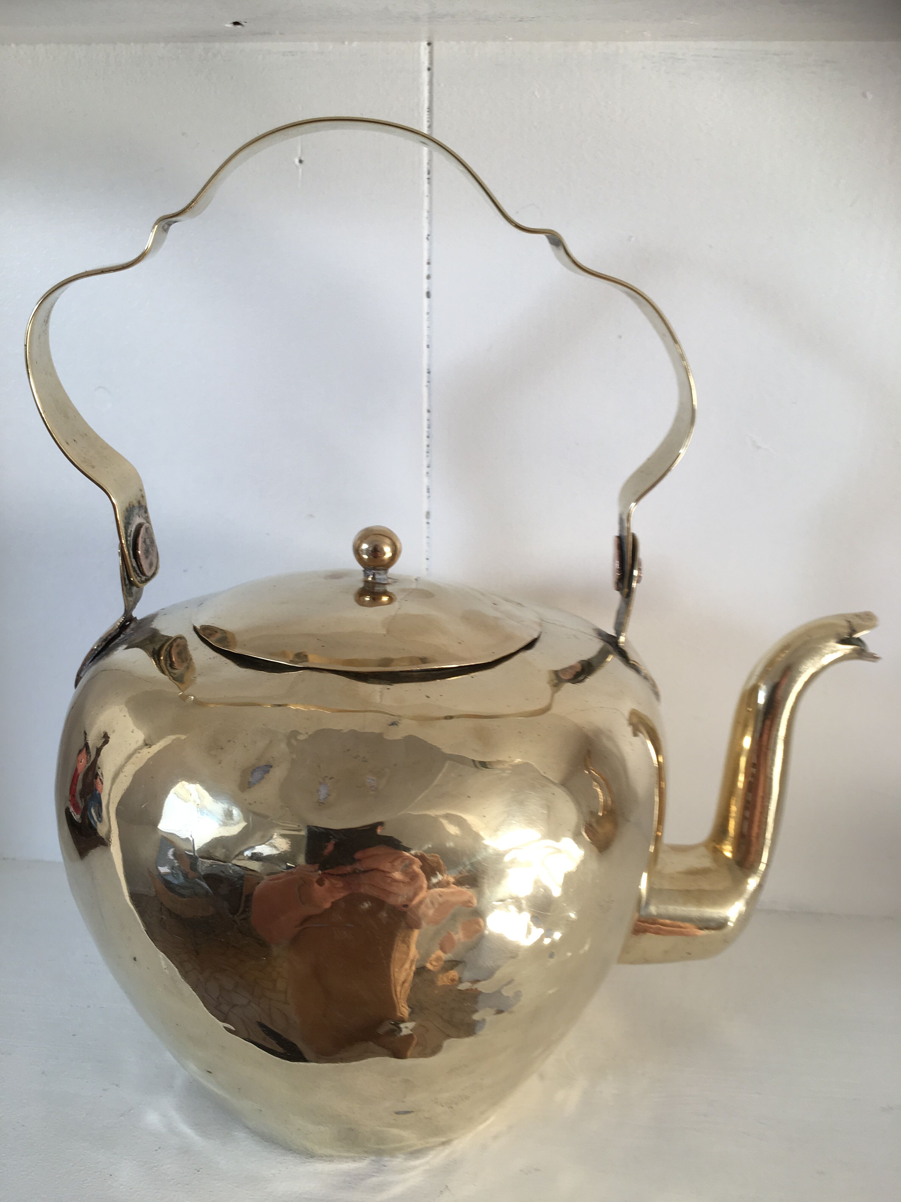 Napoleon III period gilded copper kettle