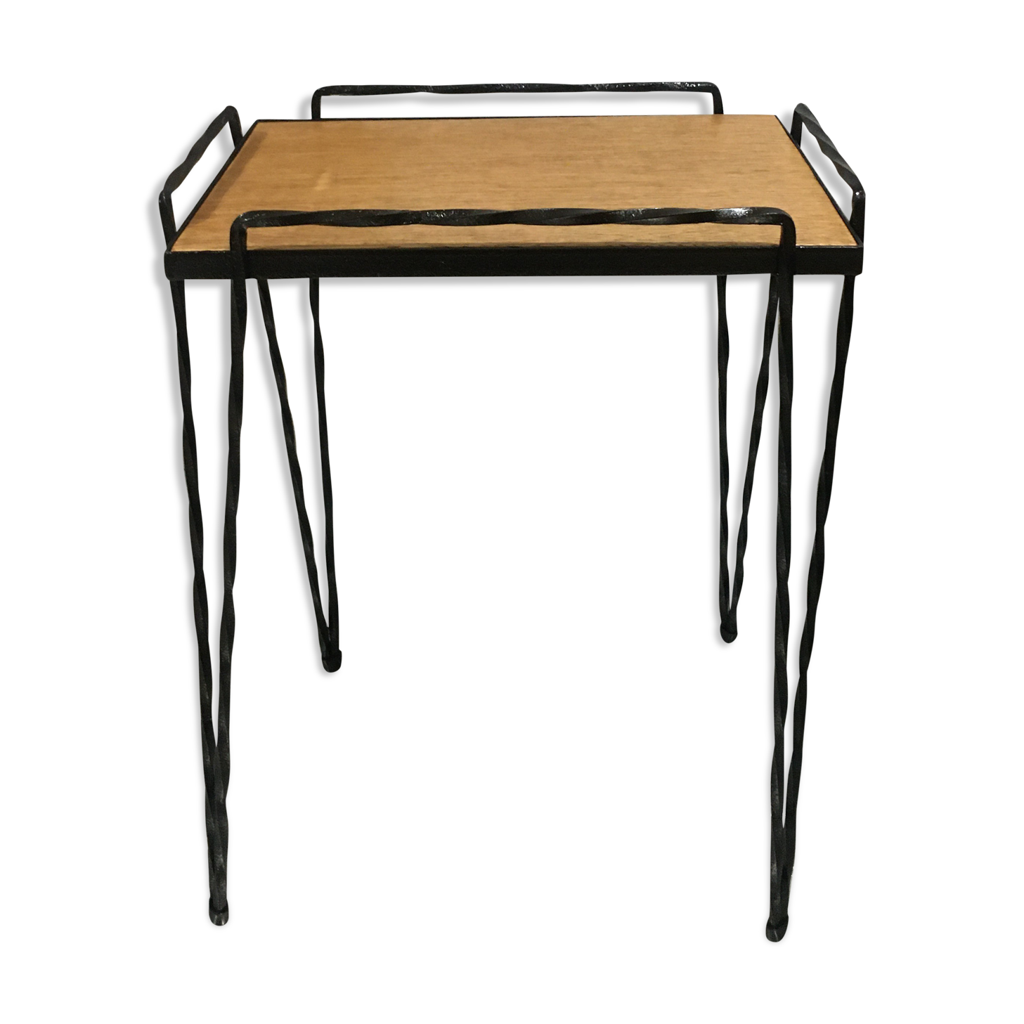 Wrought iron side table