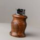 Brown Wood Vintage Lighter with Curved Italian Design, 1960s Table Accessory - Refined Gift