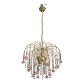 Meryl Streep, Pink Murano Flowers and Crystal Drops Chandelier, 1980s