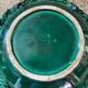 Large ceramic dish from Vallauris with green enamelled rope