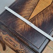 Vintage coffee table in marquetry wood, Louis XV style, 70 x 34 x 52 cm